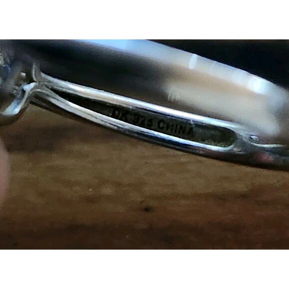 Amethyst & CZ Accents 925 Sterling Silver Ring Gorgeous Sz 5.75 Signed DK China - Picture 9 of 9